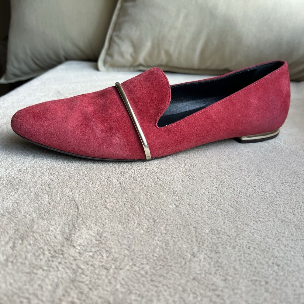 AGL Attilio Giusti Leombruni Red Suede Flat Loafer Women EU 36.5 US 6-6.5 Preppy